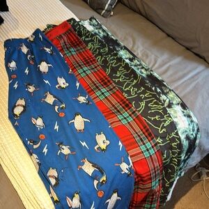 Four pack of Cat & Jack youth pajama pants.  Boys extra large/16.